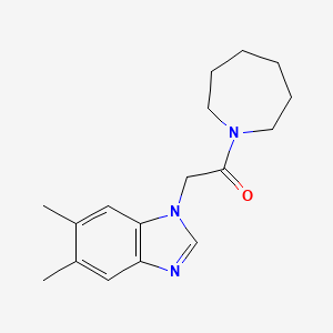 molecular formula C17H23N3O B4548177 1-(AZEPAN-1-YL)-2-(5,6-DIMETHYL-1H-1,3-BENZODIAZOL-1-YL)ETHAN-1-ONE 