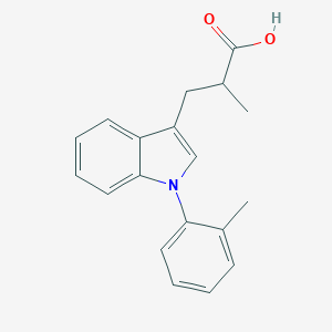molecular formula C19H19NO2 B454819 2-methyl-3-[1-(2-methylphenyl)-1H-indol-3-yl]propanoic acid 