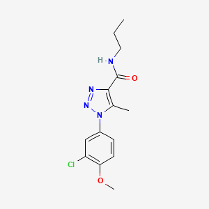 molecular formula C14H17ClN4O2 B4548217 1-(3-chloro-4-methoxyphenyl)-5-methyl-N-propyl-1H-1,2,3-triazole-4-carboxamide 