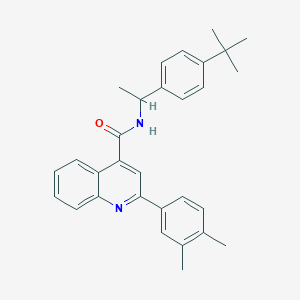 molecular formula C30H32N2O B454823 N-[1-(4-tert-butylphenyl)ethyl]-2-(3,4-dimethylphenyl)quinoline-4-carboxamide 
