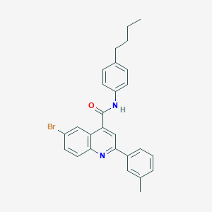 6-bromo-N-(4-butylphenyl)-2-(3-methylphenyl)quinoline-4-carboxamide