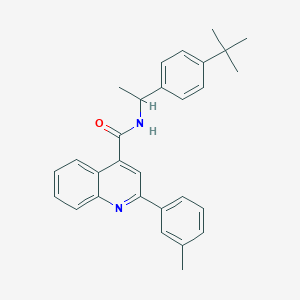 molecular formula C29H30N2O B454827 N-[1-(4-tert-butylphenyl)ethyl]-2-(3-methylphenyl)quinoline-4-carboxamide 