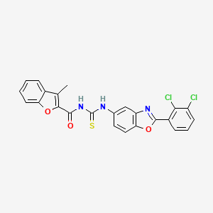 molecular formula C24H15Cl2N3O3S B4548281 N-{[2-(2,3-dichlorophenyl)-1,3-benzoxazol-5-yl]carbamothioyl}-3-methyl-1-benzofuran-2-carboxamide 