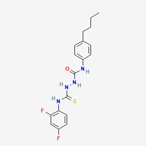 molecular formula C18H20F2N4OS B4548291 N-(4-butylphenyl)-2-{[(2,4-difluorophenyl)amino]carbonothioyl}hydrazinecarboxamide 