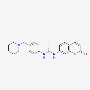 molecular formula C23H25N3O2S B4548313 N-(4-methyl-2-oxo-2H-chromen-7-yl)-N'-[4-(1-piperidinylmethyl)phenyl]thiourea 