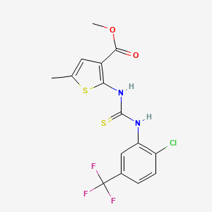 methyl 2-[({[2-chloro-5-(trifluoromethyl)phenyl]amino}carbonothioyl)amino]-5-methyl-3-thiophenecarboxylate