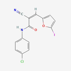 molecular formula C14H8ClIN2O2 B4548319 (Z)-N-(4-chlorophenyl)-2-cyano-3-(5-iodofuran-2-yl)prop-2-enamide 