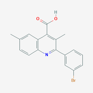 2-(3-Bromophenyl)-3,6-dimethylquinoline-4-carboxylic acid