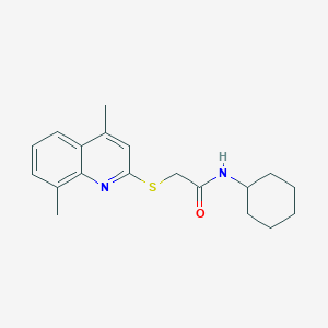 N-cyclohexyl-2-(4,8-dimethylquinolin-2-yl)sulfanylacetamide