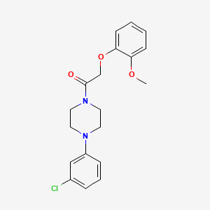 1-[4-(3-Chlorophenyl)piperazin-1-yl]-2-(2-methoxyphenoxy)ethanone