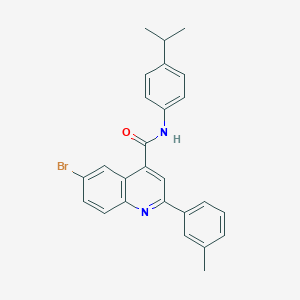 molecular formula C26H23BrN2O B454842 6-bromo-N-(4-isopropylphenyl)-2-(3-methylphenyl)-4-quinolinecarboxamide 