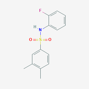 molecular formula C14H14FNO2S B4548420 N-(2-fluorophenyl)-3,4-dimethylbenzenesulfonamide 