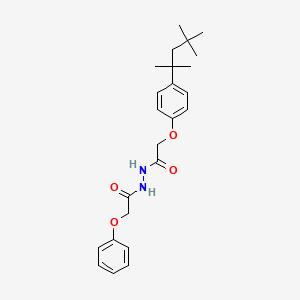 2-phenoxy-N'-{[4-(1,1,3,3-tetramethylbutyl)phenoxy]acetyl}acetohydrazide