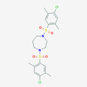 molecular formula C21H26Cl2N2O4S2 B4548458 1,4-Bis(4-chloro-2,5-dimethylbenzenesulfonyl)-1,4-diazepane 