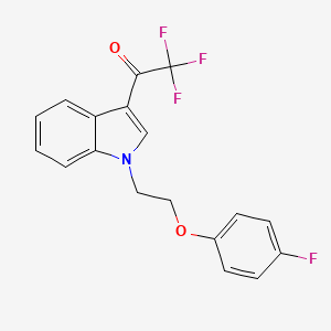 2,2,2-TRIFLUORO-1-{1-[2-(4-FLUOROPHENOXY)ETHYL]-1H-INDOL-3-YL}ETHAN-1-ONE