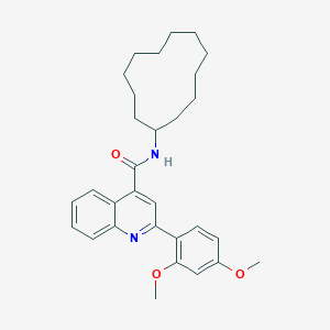 molecular formula C30H38N2O3 B454850 N-cyclododecyl-2-(2,4-dimethoxyphenyl)quinoline-4-carboxamide 