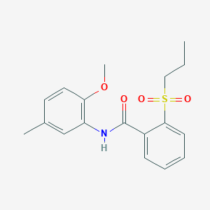 N-(2-methoxy-5-methylphenyl)-2-(propylsulfonyl)benzamide