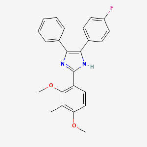 molecular formula C24H21FN2O2 B4548520 2-(2,4-dimethoxy-3-methylphenyl)-5-(4-fluorophenyl)-4-phenyl-1H-imidazole 