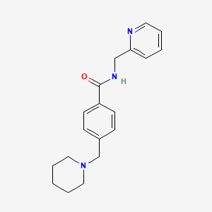 molecular formula C19H23N3O B4548534 4-(1-piperidinylmethyl)-N-(2-pyridinylmethyl)benzamide 