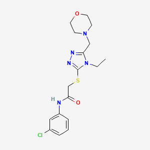 N-(3-CHLOROPHENYL)-2-({4-ETHYL-5-[(MORPHOLIN-4-YL)METHYL]-4H-1,2,4-TRIAZOL-3-YL}SULFANYL)ACETAMIDE