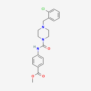 molecular formula C20H22ClN3O3 B4548554 METHYL 4-({[4-(2-CHLOROBENZYL)PIPERAZINO]CARBONYL}AMINO)BENZOATE 