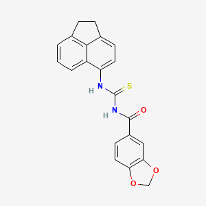 N-[(1,2-dihydro-5-acenaphthylenylamino)carbonothioyl]-1,3-benzodioxole-5-carboxamide