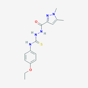 2-[(1,5-dimethyl-1H-pyrazol-3-yl)carbonyl]-N-(4-ethoxyphenyl)hydrazinecarbothioamide