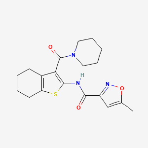 molecular formula C19H23N3O3S B4548575 5-METHYL-N-[3-(1-PIPERIDINYLCARBONYL)-4,5,6,7-TETRAHYDRO-1-BENZOTHIOPHEN-2-YL]-3-ISOXAZOLECARBOXAMIDE 