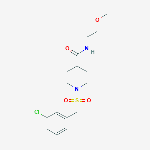 1-[(3-CHLOROPHENYL)METHANESULFONYL]-N-(2-METHOXYETHYL)PIPERIDINE-4-CARBOXAMIDE