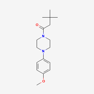 molecular formula C17H26N2O2 B4548605 1-[4-(4-METHOXYPHENYL)PIPERAZINO]-3,3-DIMETHYL-1-BUTANONE 