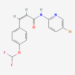 molecular formula C15H11BrF2N2O2 B4548613 (Z)-N-(5-BROMO-2-PYRIDYL)-3-[4-(DIFLUOROMETHOXY)PHENYL]-2-PROPENAMIDE 