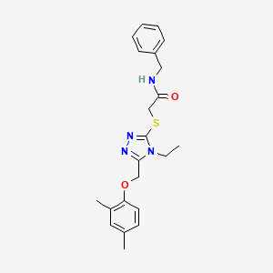 N-benzyl-2-({5-[(2,4-dimethylphenoxy)methyl]-4-ethyl-4H-1,2,4-triazol-3-yl}sulfanyl)acetamide