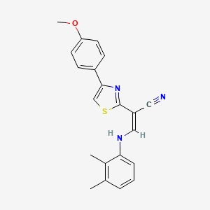 3-[(2,3-dimethylphenyl)amino]-2-[4-(4-methoxyphenyl)-1,3-thiazol-2-yl]acrylonitrile