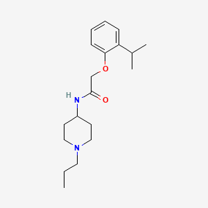 molecular formula C19H30N2O2 B4548653 2-(2-isopropylphenoxy)-N-(1-propyl-4-piperidinyl)acetamide 