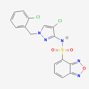 N-[4-chloro-1-(2-chlorobenzyl)-1H-pyrazol-3-yl]-2,1,3-benzoxadiazole-4-sulfonamide