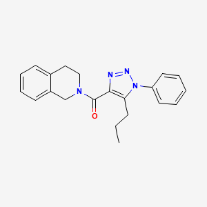 molecular formula C21H22N4O B4548663 2-[(1-phenyl-5-propyl-1H-1,2,3-triazol-4-yl)carbonyl]-1,2,3,4-tetrahydroisoquinoline 