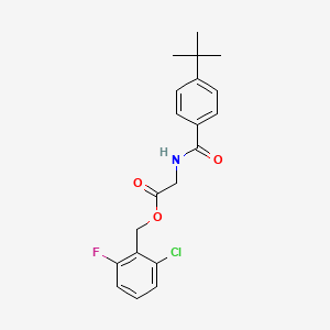 molecular formula C20H21ClFNO3 B4548671 2-Chloro-6-fluorobenzyl 2-{[4-(tert-butyl)benzoyl]amino}acetate 