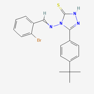 4-[(2-bromobenzylidene)amino]-5-(4-tert-butylphenyl)-4H-1,2,4-triazole-3-thiol