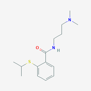 molecular formula C15H24N2OS B4548678 N-[3-(dimethylamino)propyl]-2-propan-2-ylsulfanylbenzamide 