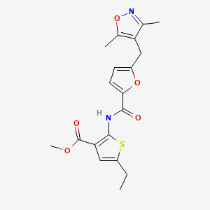 METHYL 2-[({5-[(3,5-DIMETHYL-4-ISOXAZOLYL)METHYL]-2-FURYL}CARBONYL)AMINO]-5-ETHYL-3-THIOPHENECARBOXYLATE