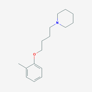 molecular formula C16H25NO B4548724 1-[4-(2-methylphenoxy)butyl]piperidine 