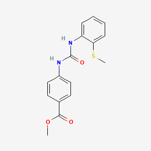 molecular formula C16H16N2O3S B4548736 METHYL 4-({[2-(METHYLSULFANYL)ANILINO]CARBONYL}AMINO)BENZOATE 