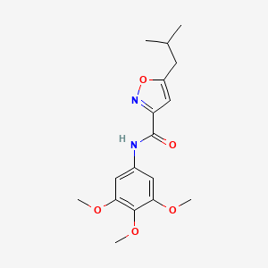 molecular formula C17H22N2O5 B4548750 5-isobutyl-N-(3,4,5-trimethoxyphenyl)-3-isoxazolecarboxamide 