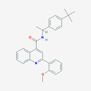 molecular formula C29H30N2O2 B454876 N-[1-(4-tert-butylphenyl)ethyl]-2-(2-methoxyphenyl)quinoline-4-carboxamide 