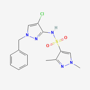 N~4~-(1-BENZYL-4-CHLORO-1H-PYRAZOL-3-YL)-1,3-DIMETHYL-1H-PYRAZOLE-4-SULFONAMIDE