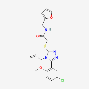 molecular formula C19H19ClN4O3S B4548798 2-{[4-ALLYL-5-(5-CHLORO-2-METHOXYPHENYL)-4H-1,2,4-TRIAZOL-3-YL]SULFANYL}-N-(2-FURYLMETHYL)ACETAMIDE 