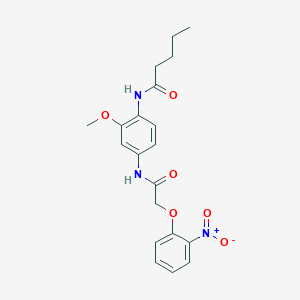 N-(2-methoxy-4-{[(2-nitrophenoxy)acetyl]amino}phenyl)pentanamide