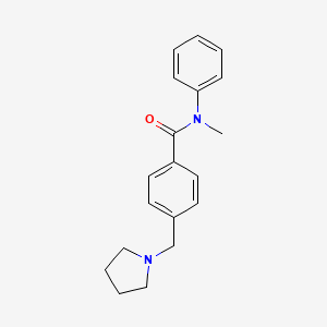 molecular formula C19H22N2O B4548875 N-methyl-N-phenyl-4-(1-pyrrolidinylmethyl)benzamide 