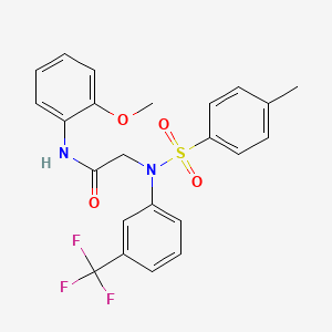 N~1~-(2-methoxyphenyl)-N~2~-[(4-methylphenyl)sulfonyl]-N~2~-[3-(trifluoromethyl)phenyl]glycinamide