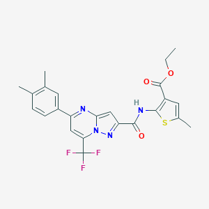 Ethyl 2-({[5-(3,4-dimethylphenyl)-7-(trifluoromethyl)pyrazolo[1,5-a]pyrimidin-2-yl]carbonyl}amino)-5-methyl-3-thiophenecarboxylate